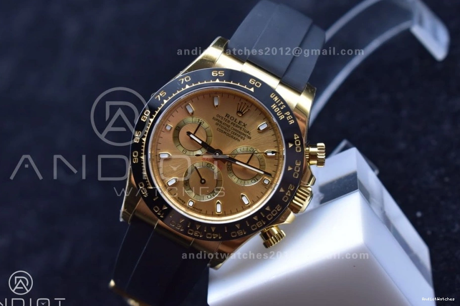 SA Daytona 116518 Oysterflex Reliable Rubber Strap Dial Best on Edition Lume 764 YG BTF 1:1 0323